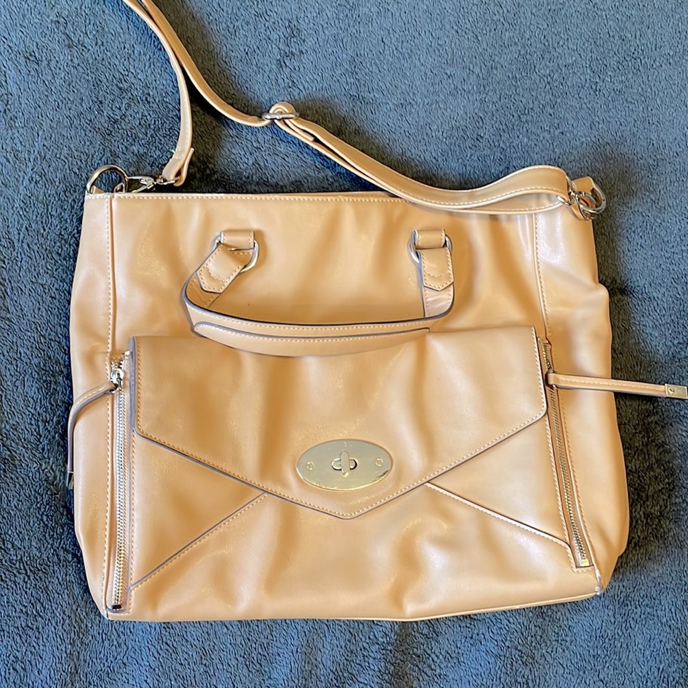 Butter colored shoulder or handbag